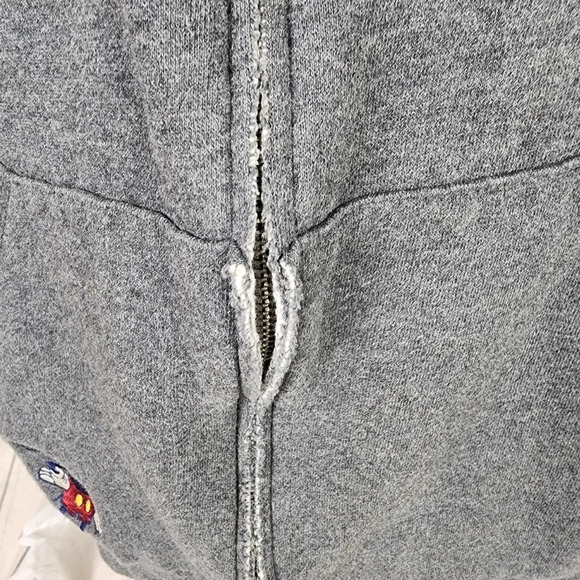 Disneyland Resort WDW Mickey Mouse Full Zip Front  Hoodie Gray XXL Embroidered - Picture 8 of 14